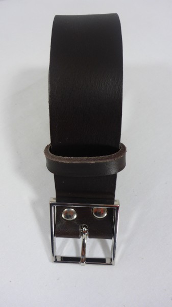 Ceinture 3,5 cm chocolat boucle Gael