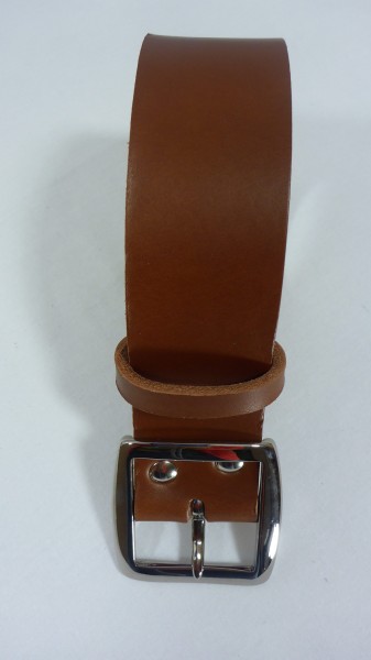 Ceinture 4 cm cognac boucle damien